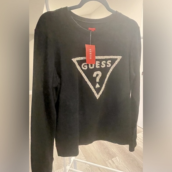 NEW Guess Women’s Black Sweater Embellished Size: Large (L) - Picture 3 of 3